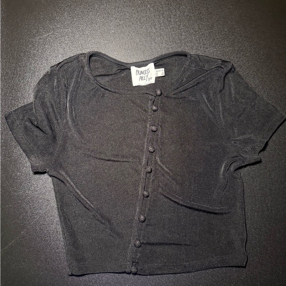 Princess Polly Black Crop Top
